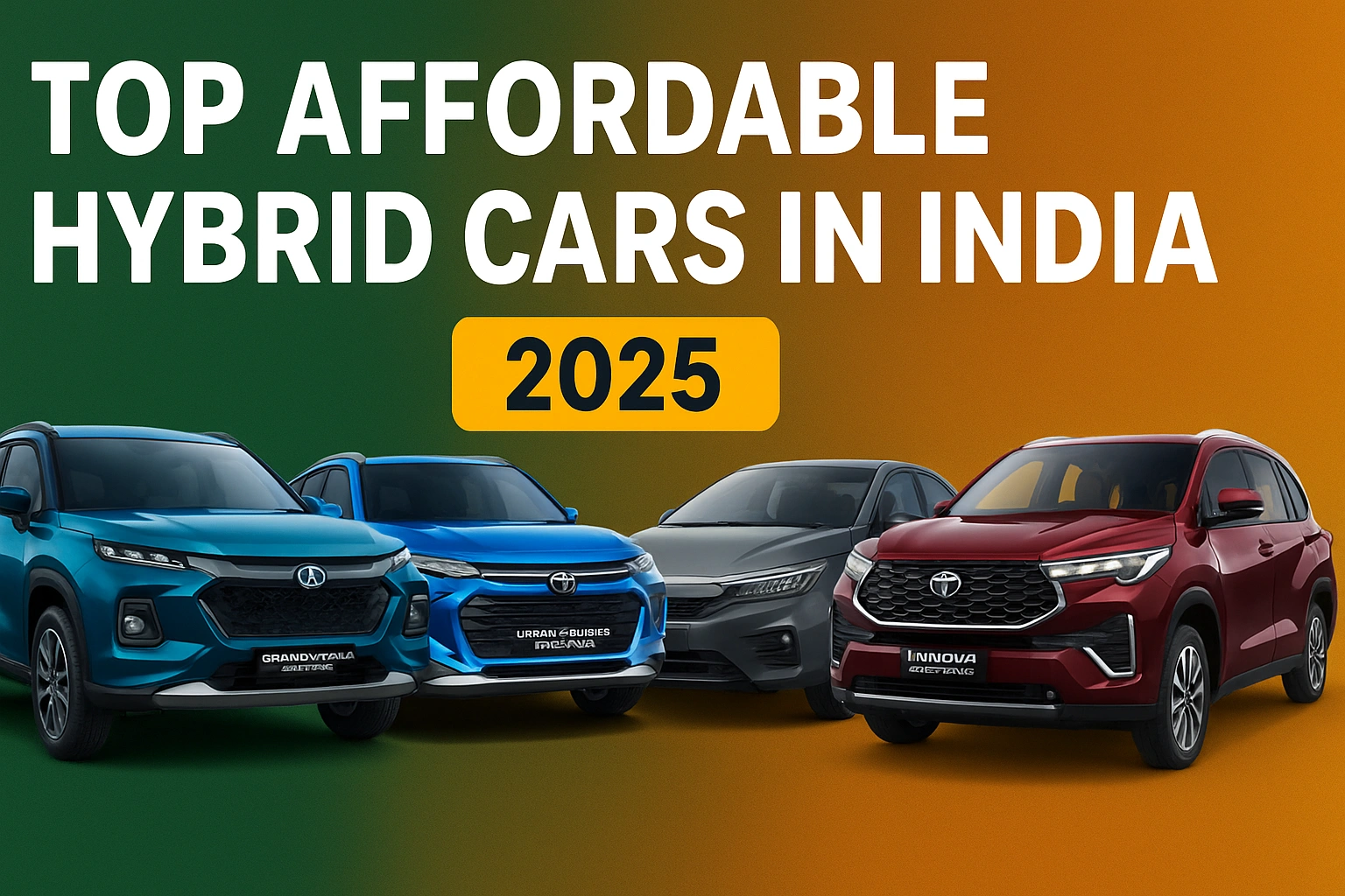 Top Affordable Hybrid Cars in India (2025) Best for Middle Class Families